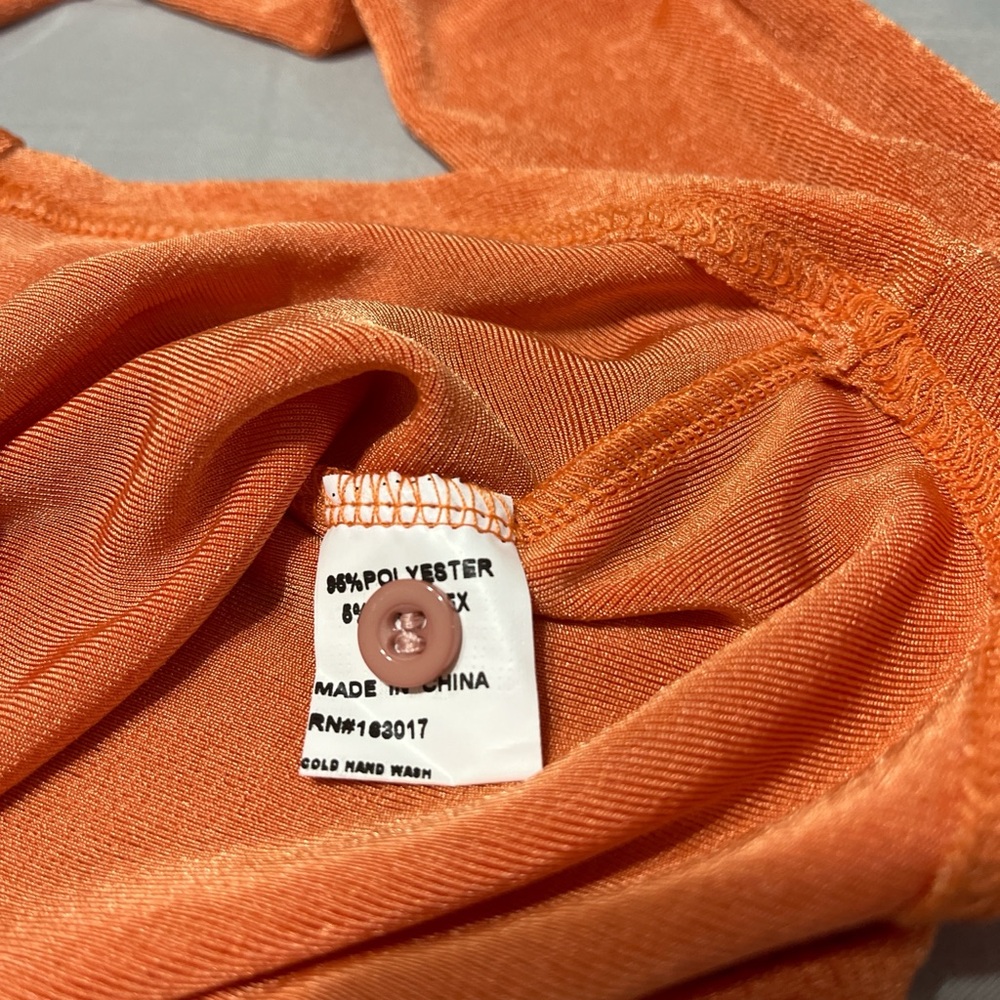 Princess Polly Pink and Orange Button‎ Down Shirt - Picture 4 of 4